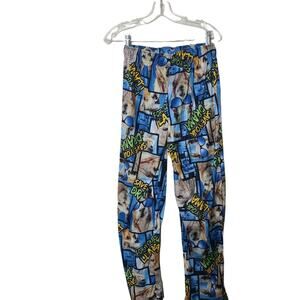 BrieFly Stated Pajamas S Mens  Flannel Llama Graphic Unisex Lounge Wear Cozy